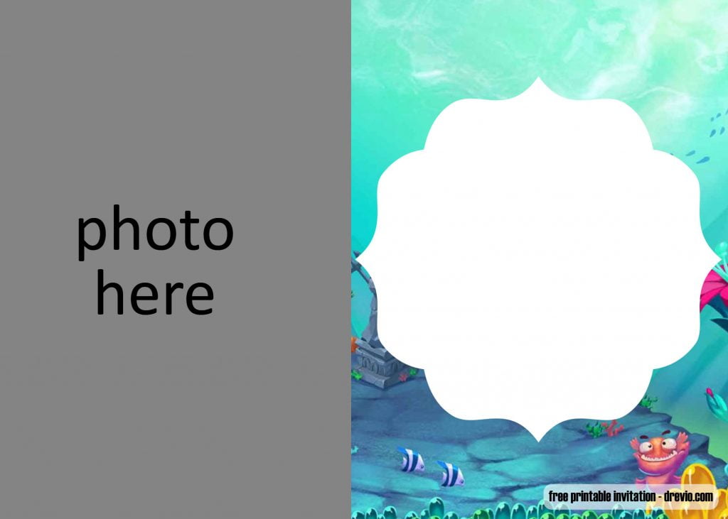 Mermaid Party with Photo invitation 5