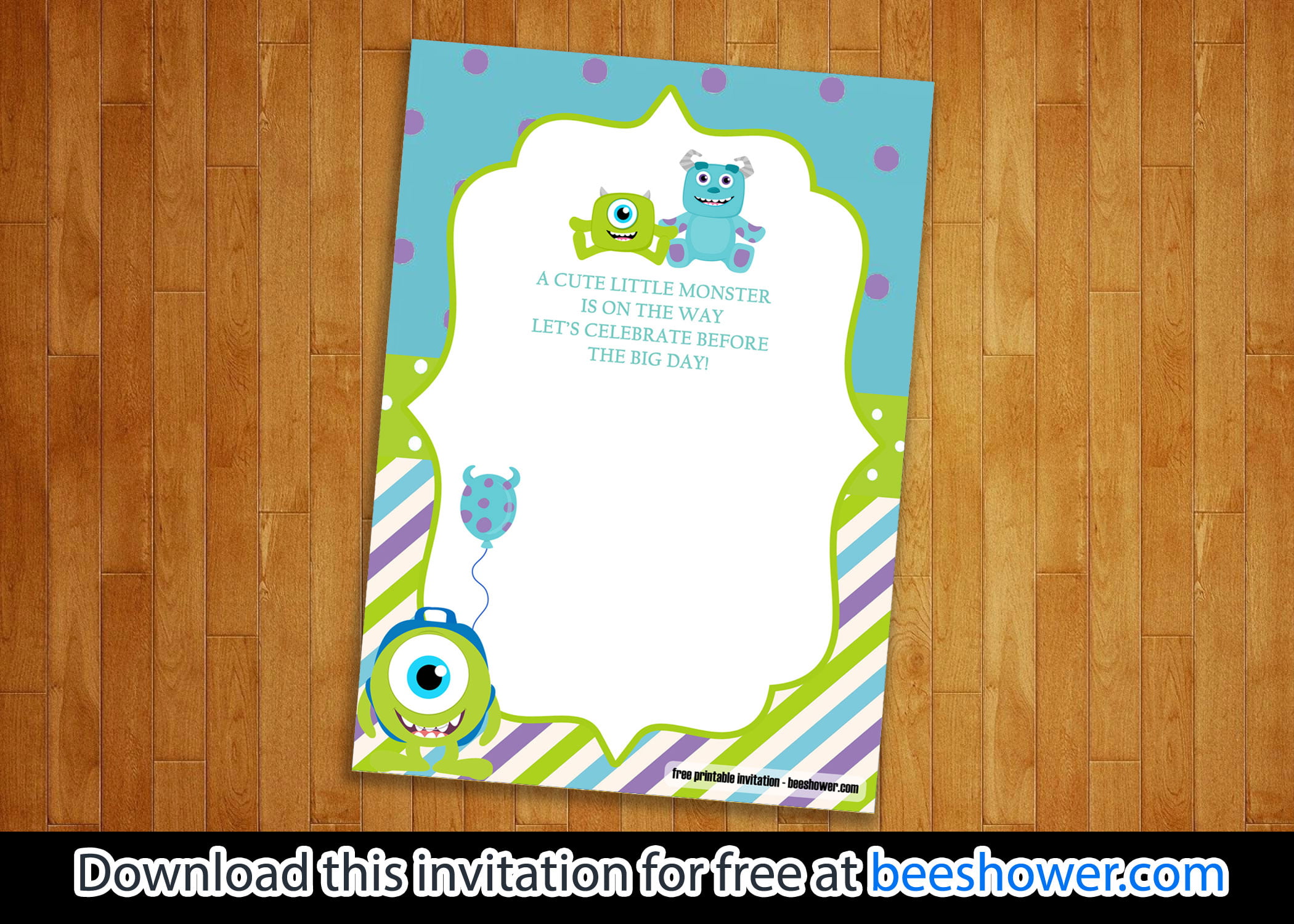 monster baby shower invitations 6