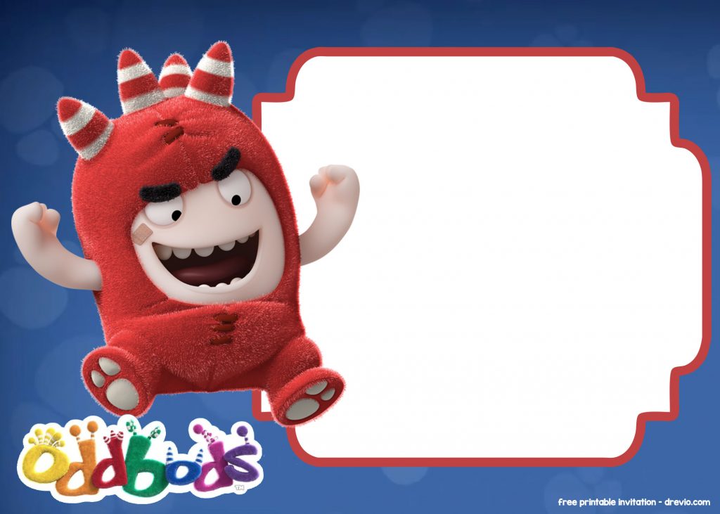 FREE Oddbods Invitation Template Fuse