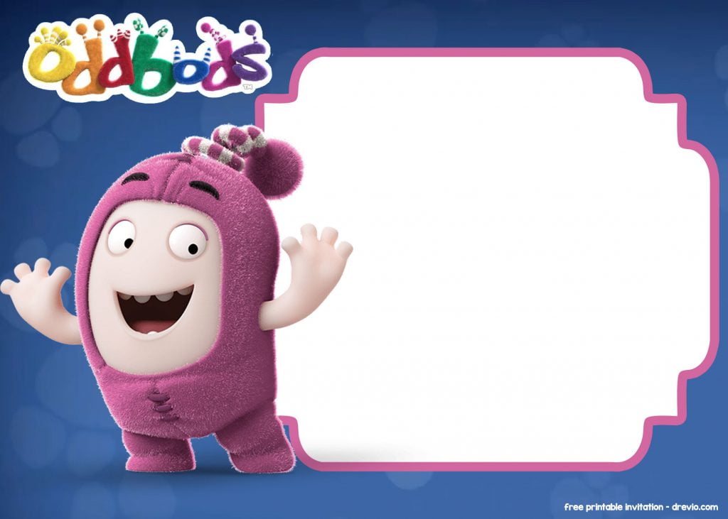 FREE Oddbods Invitation Template Newt