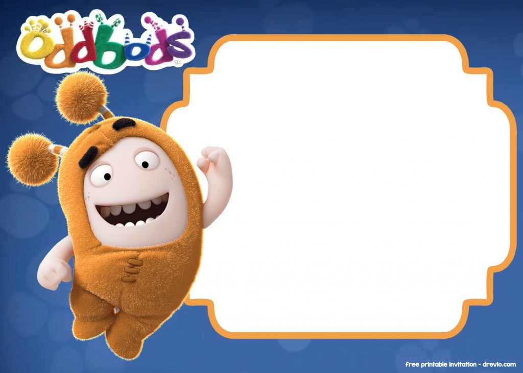 FREE Oddbods Invitation Template Slick
