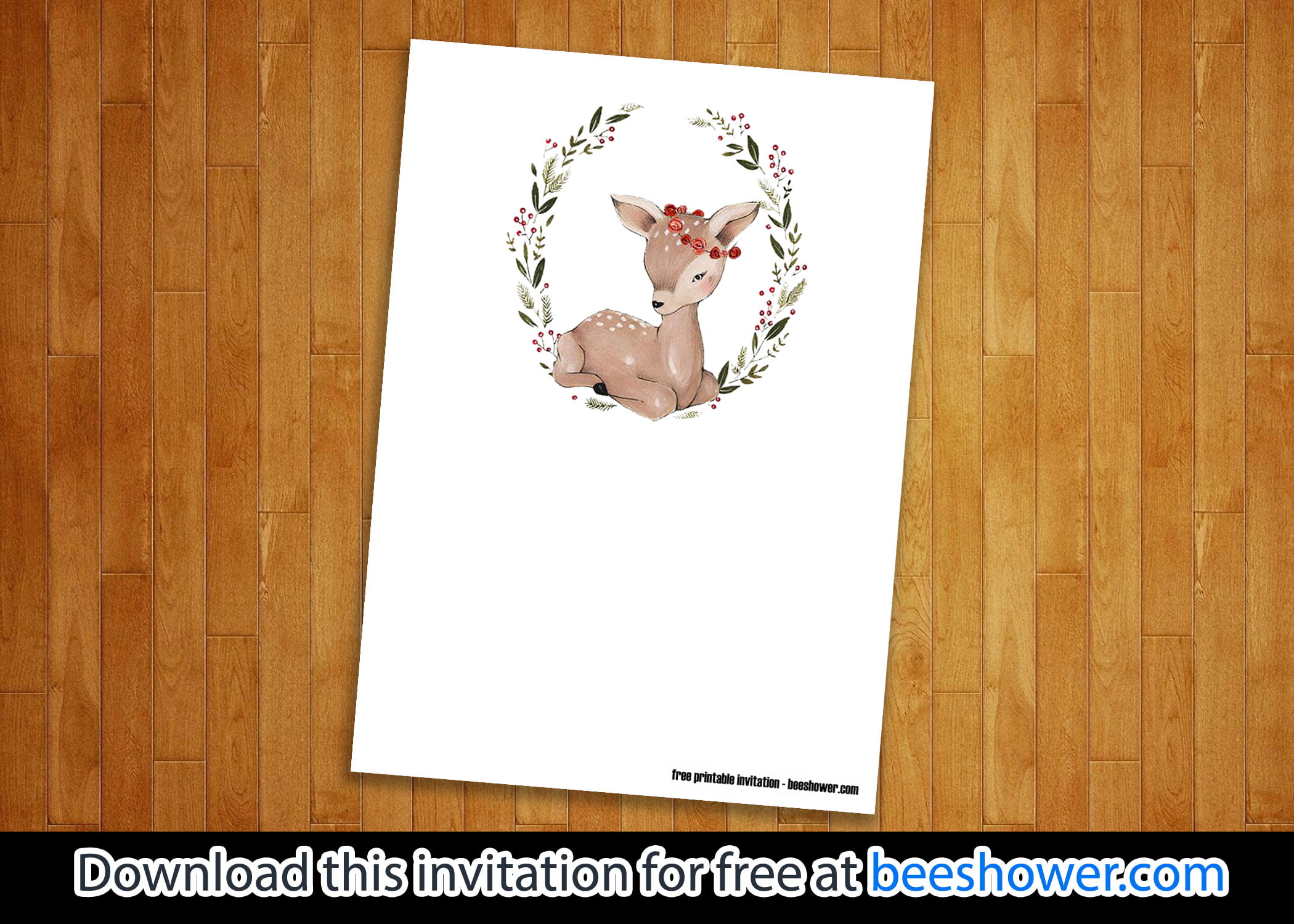 Woodland baby shower invitation 6