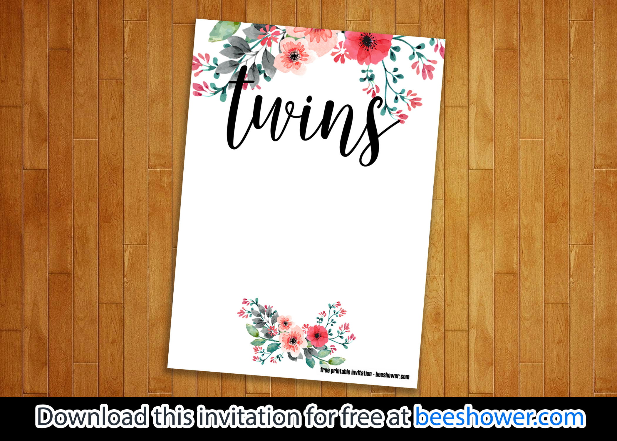 twin girl baby shower invitations 6