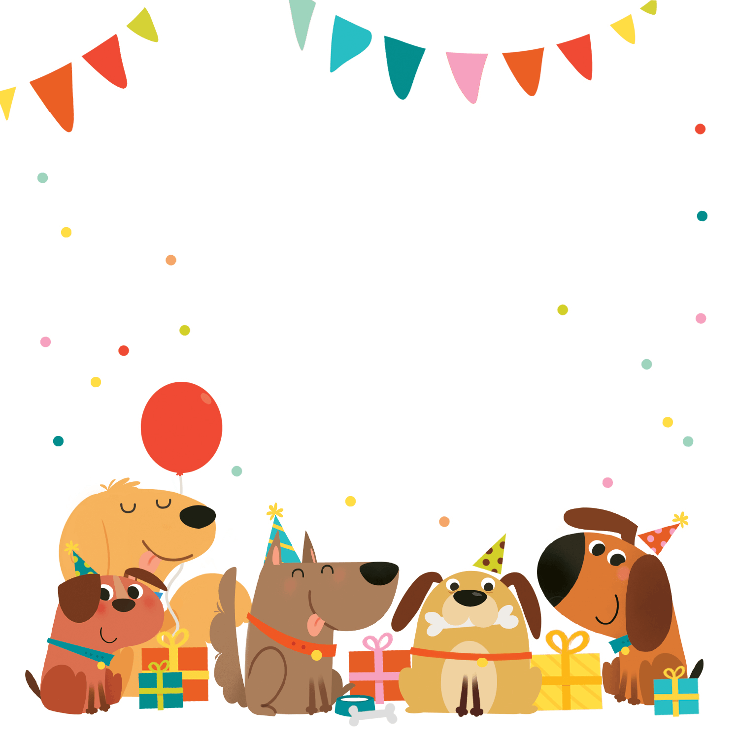 FREE Delighted Dogs Invitation Template GreetingsISland