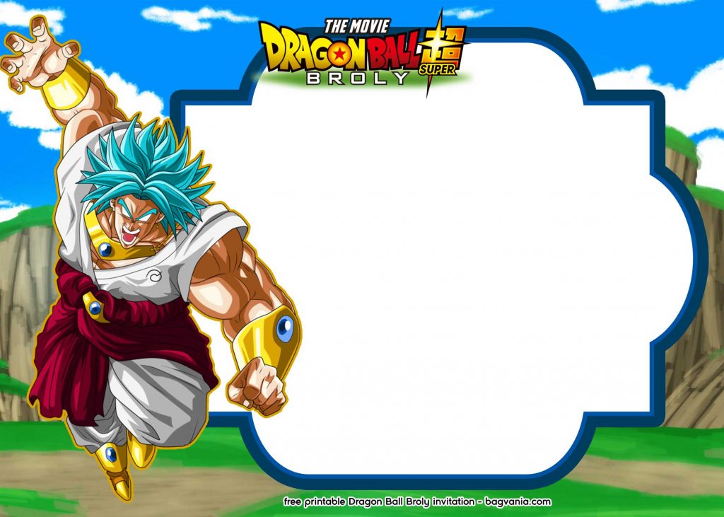 FREE Printable Dragon Ball Super Broly Invitation Template Earth