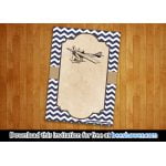 FREE Airplane Baby Shower Invitations Templates