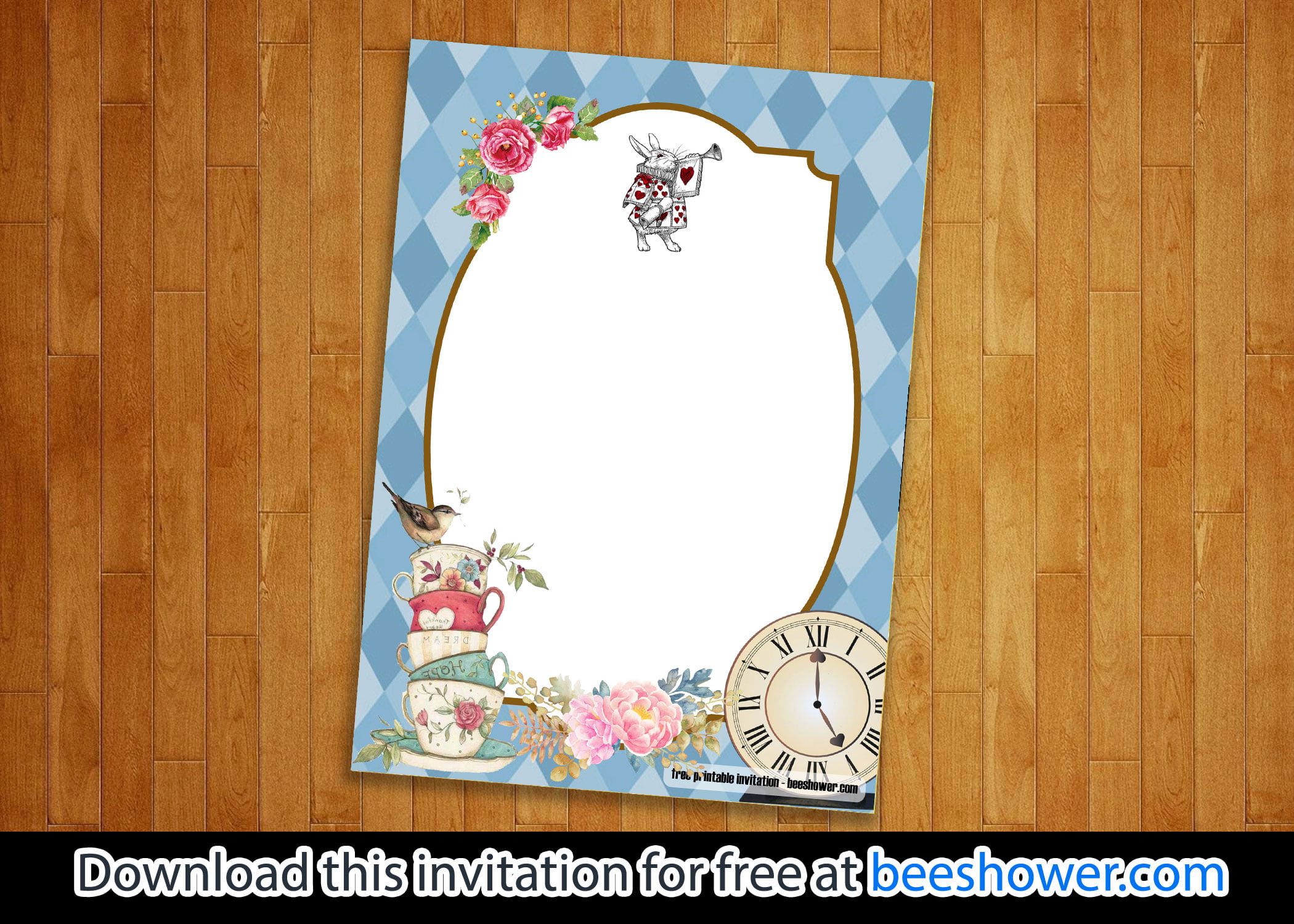 alice in wonderland baby shower invitations6
