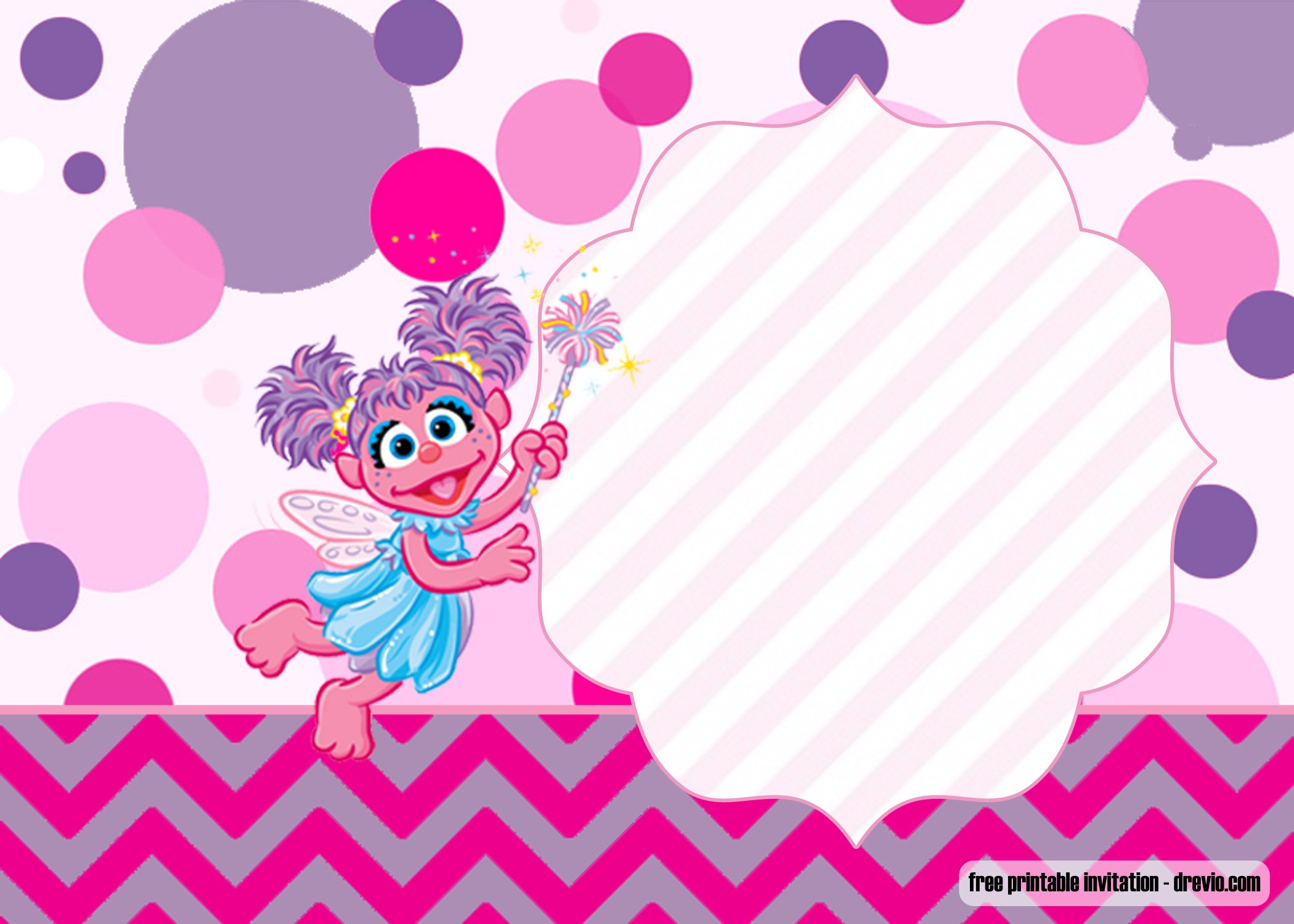 Abby Cadabby Invitation template