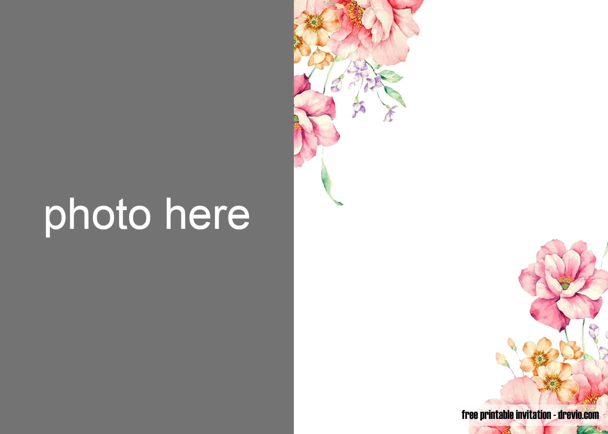 Adult Bohemian invitation template 3