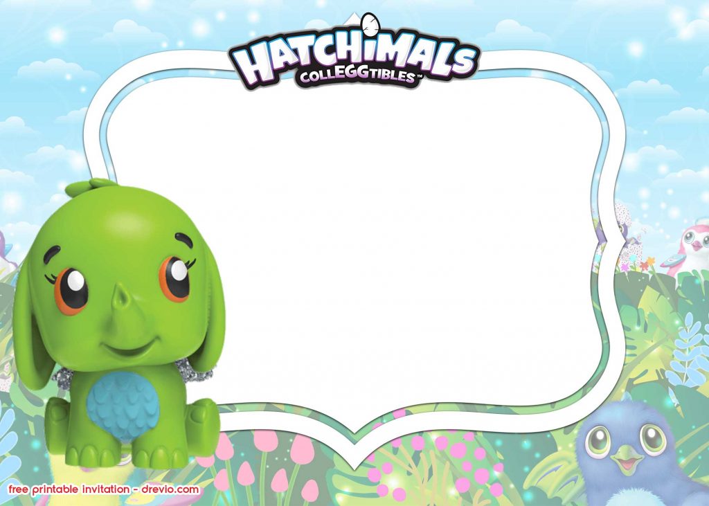 FREE Printable Hatchimals Invitation template ELEFLY
