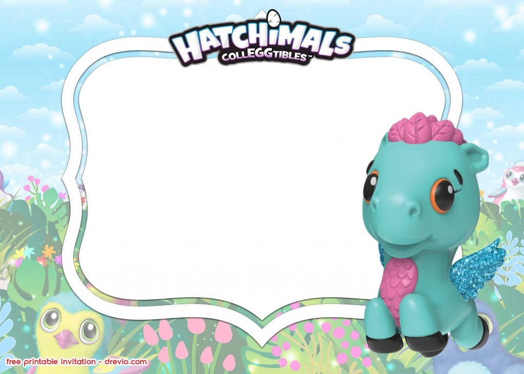 FREE Printable Hatchimals Invitation template PONETTE