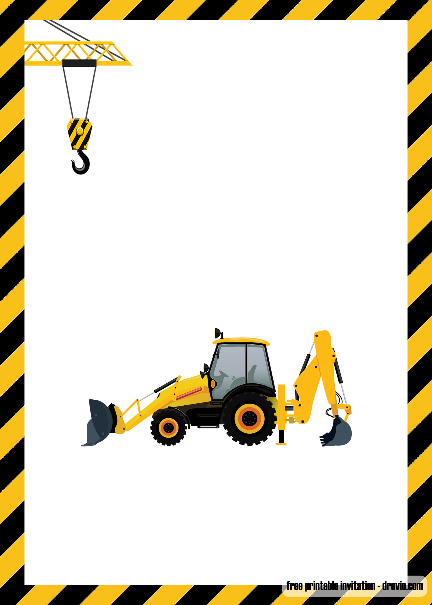 Construction Party invitation 5