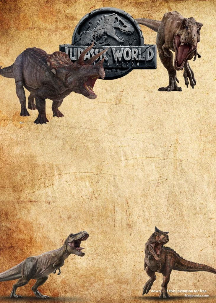 FREE Dinosaurs Carnotaurus Invitation Templates