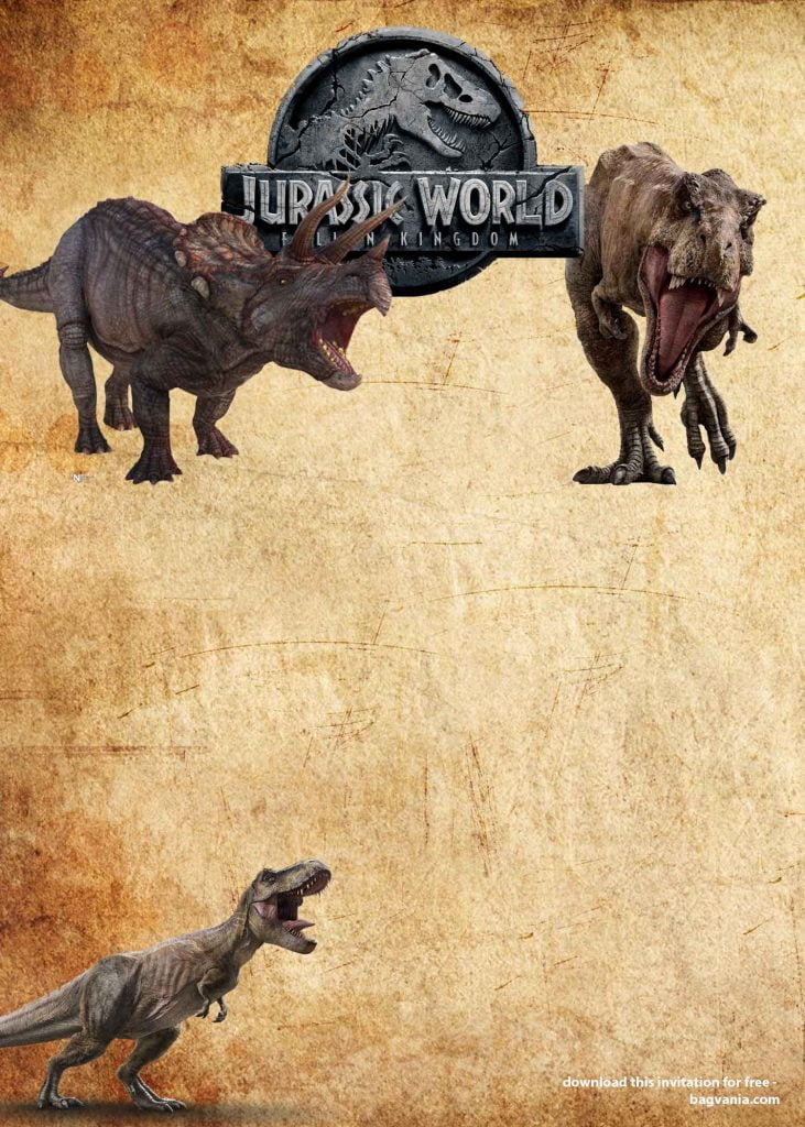 FREE Dinosaurs T Rex Roaring Invitation Templates