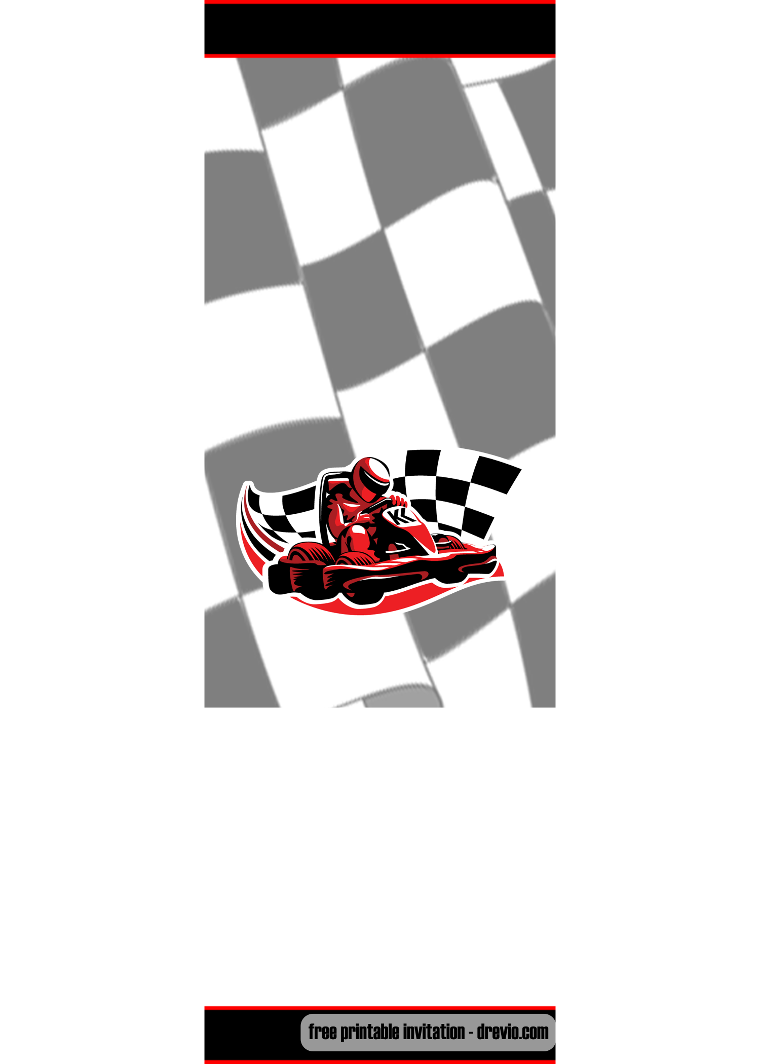 Go Kart invitation template 4