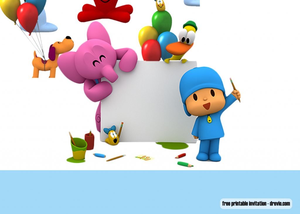 Pocoyo invitation template