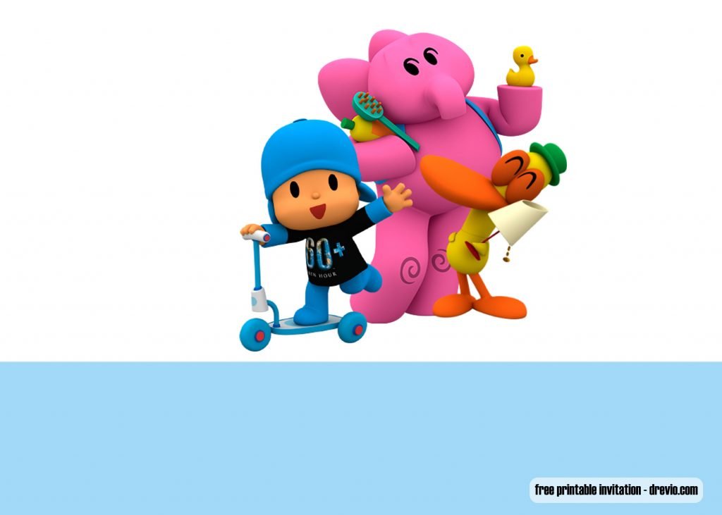 Pocoyo invitation template 4