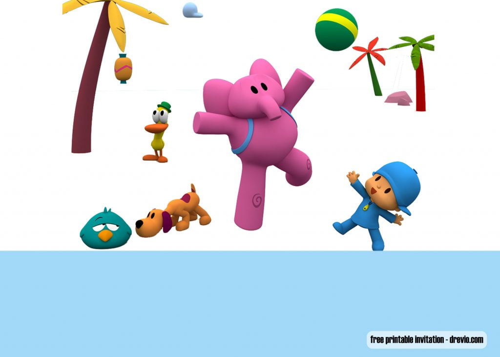 Pocoyo invitation template 5