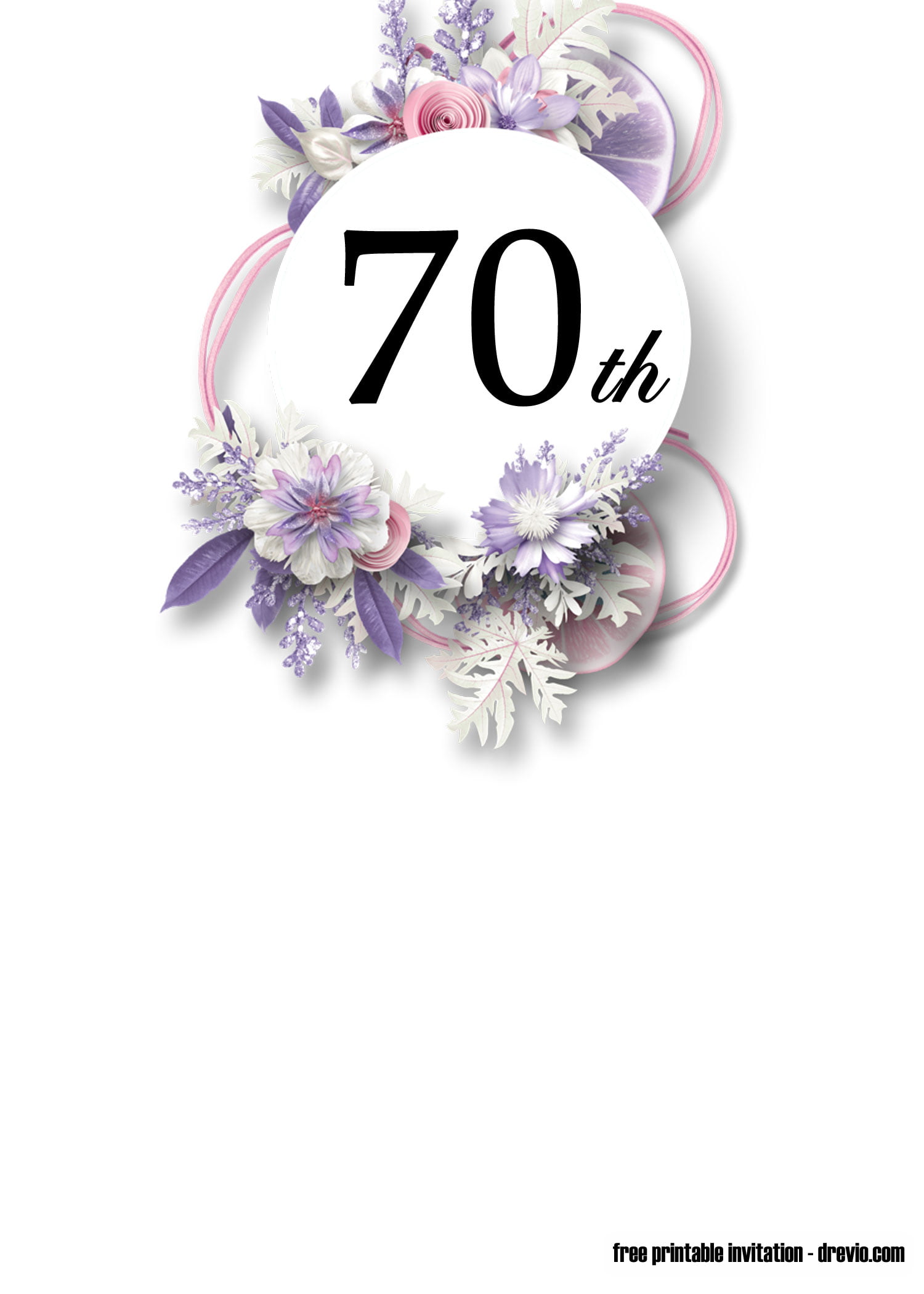 Seventy invitation template 5
