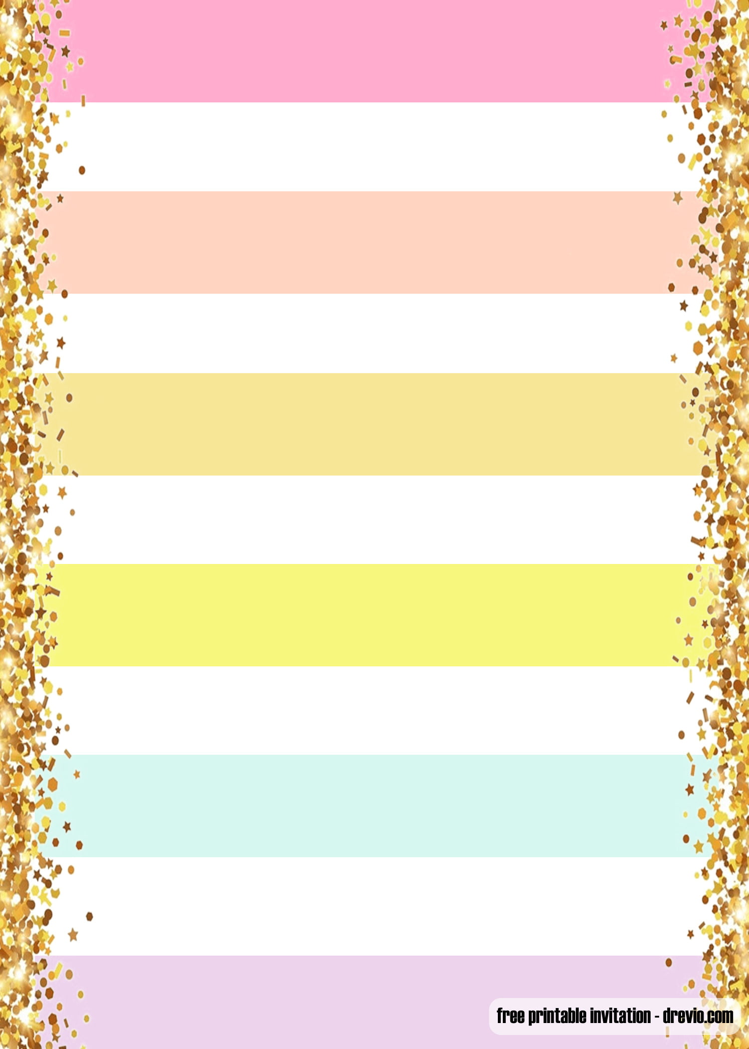 Rainbow line invitations
