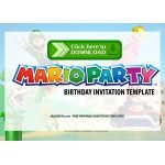 FREE Printable Super Mario Party Birthday Invitation Templates