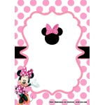 FREE Minnie Mouse Head Pink Invitation Templates