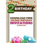 FREE Printable 2nd Birthday Invitation Templates