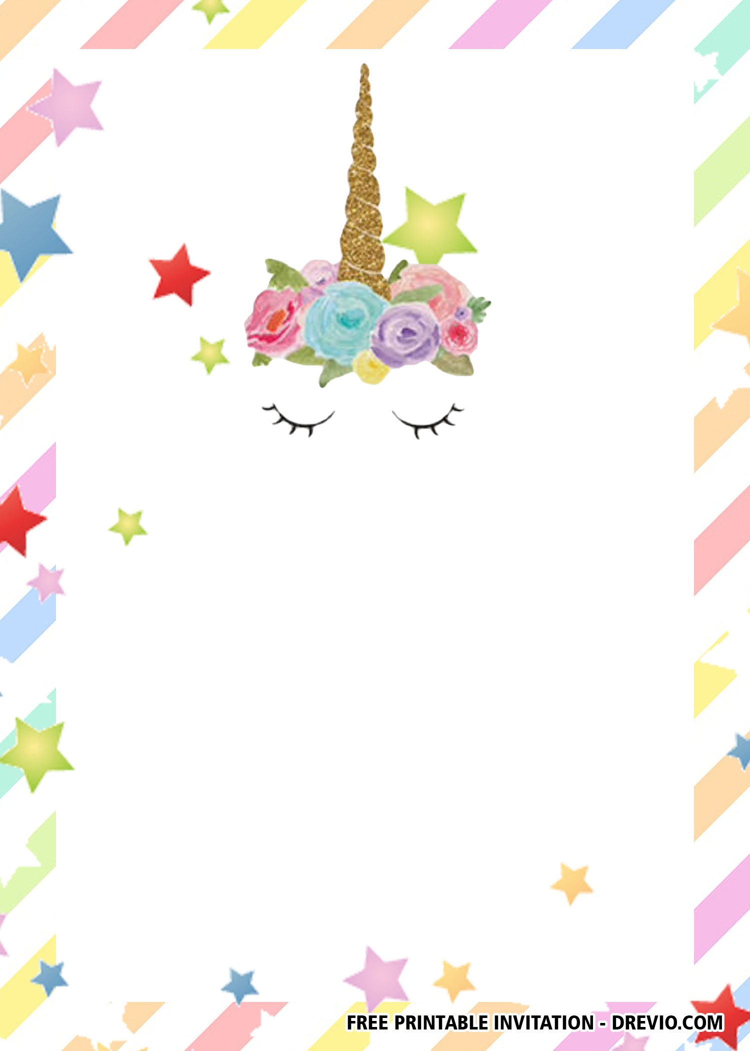 unicorns seamless invitations 3