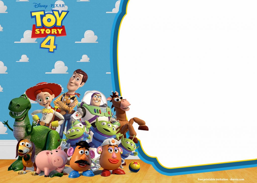 FREE Printable Toy Story 4 Complete Invitation Templates