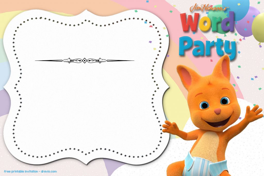 FREE Printable Word Party Invitation Templates Kip