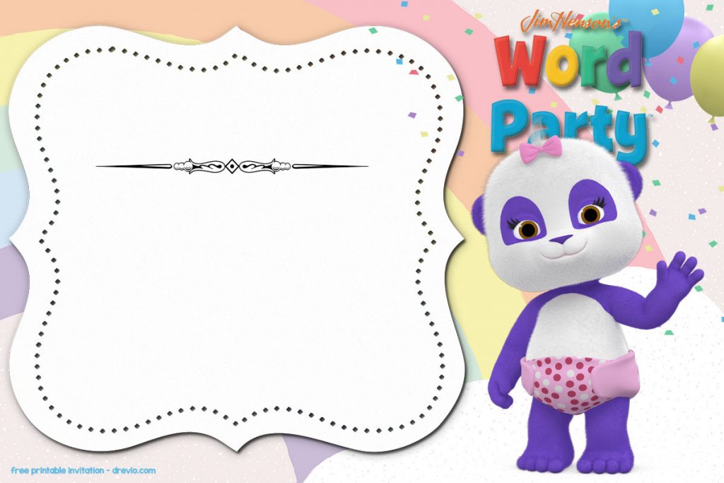 FREE Printable Word Party Invitation Templates Lulu