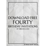 FREE Printable 40th Birthday Invitation Templates for Men