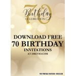 FREE Printable 70th Birthday Invitation Templates