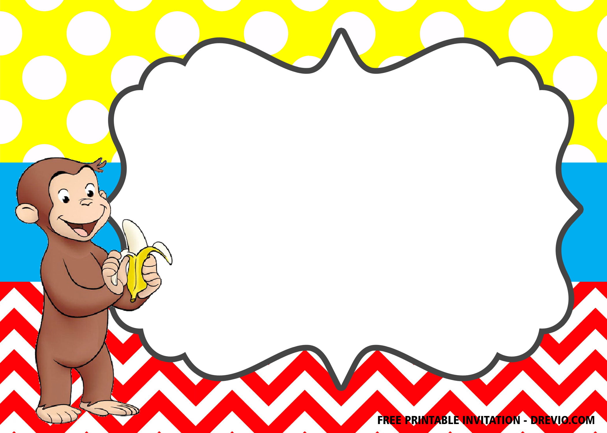 Monkey party invitations 4