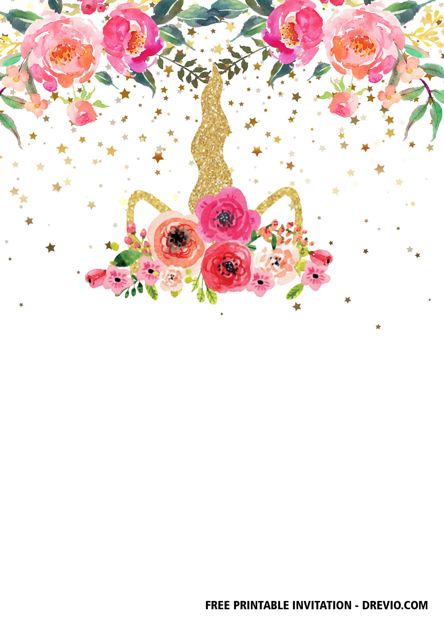 Unicorn Golden Watercolor 5
