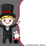 FREE Printable Magician Birthday Invitation Templates
