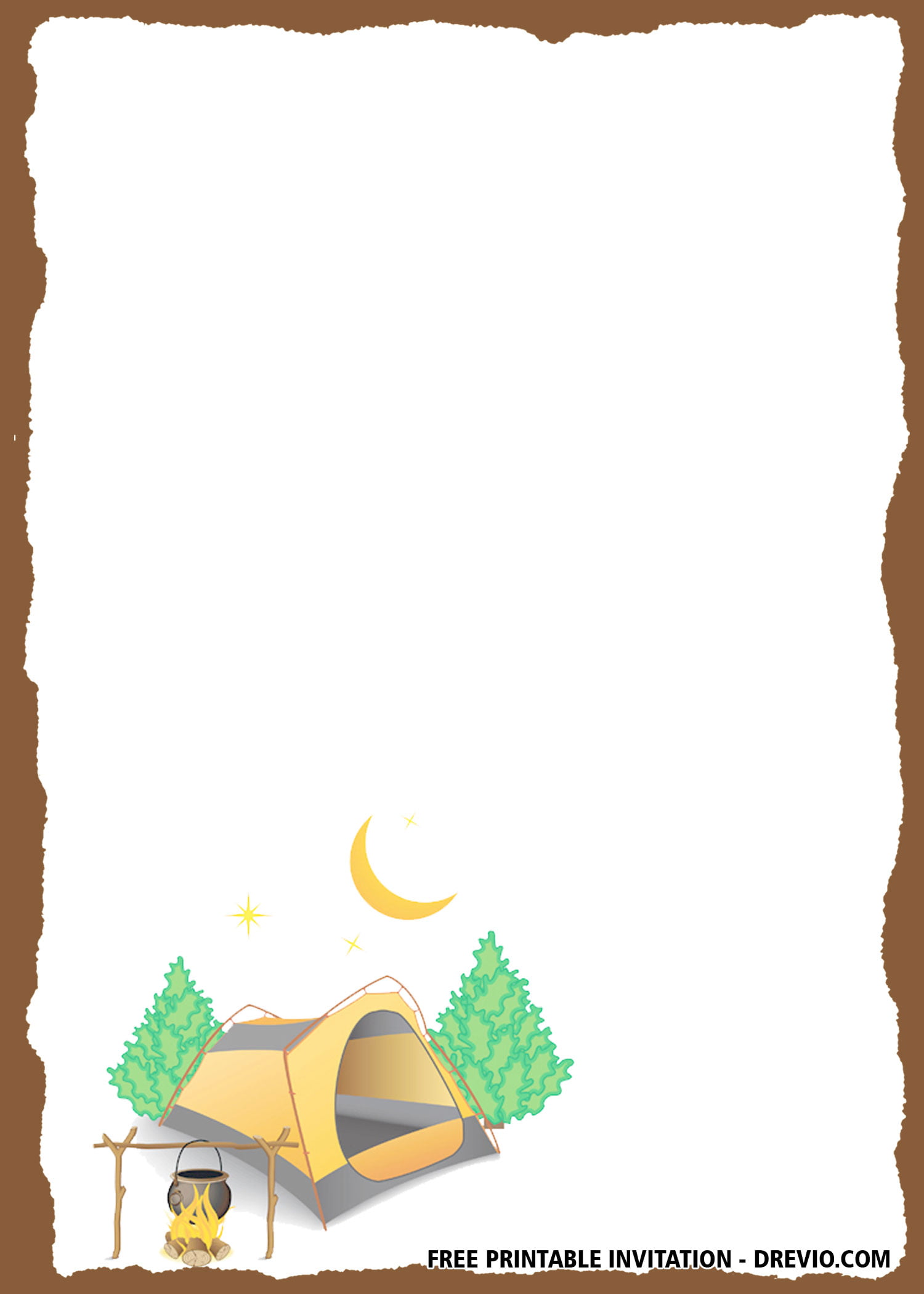 camp watercolor invitations 5