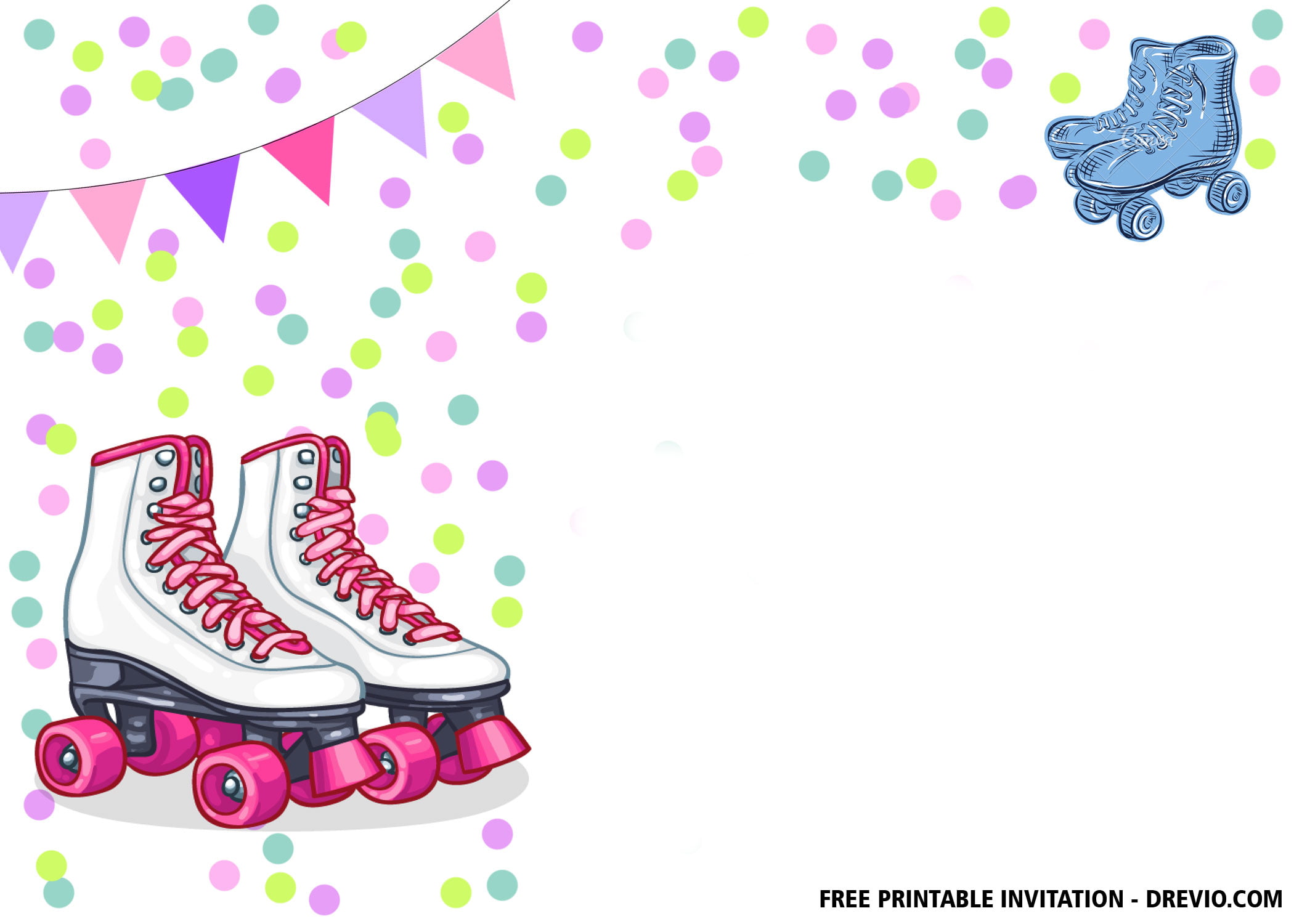 roller skates invitation 3