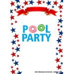 FREE 4th July Pool Party Invitation Templates