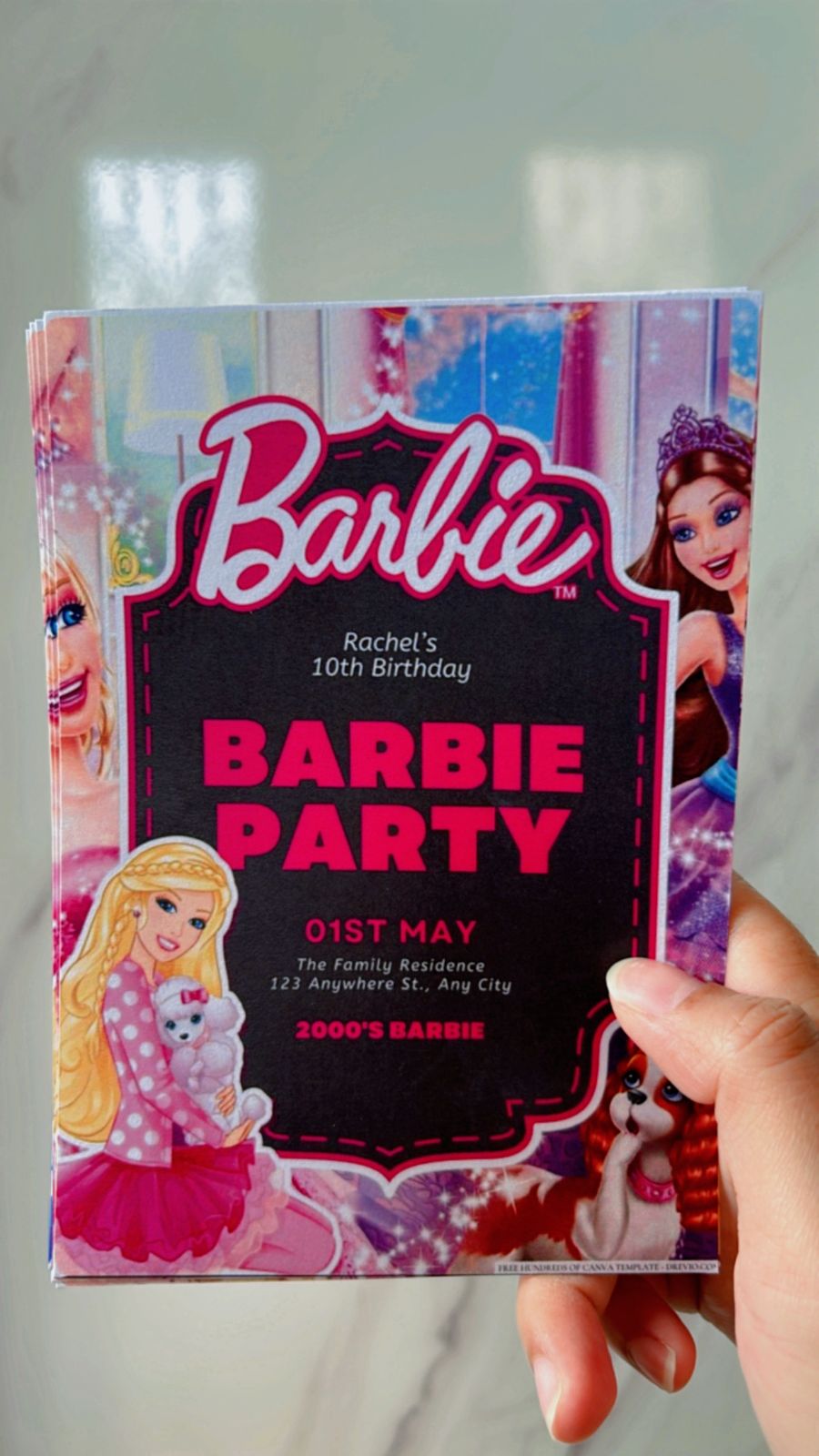 Barbie Birthday Invitations