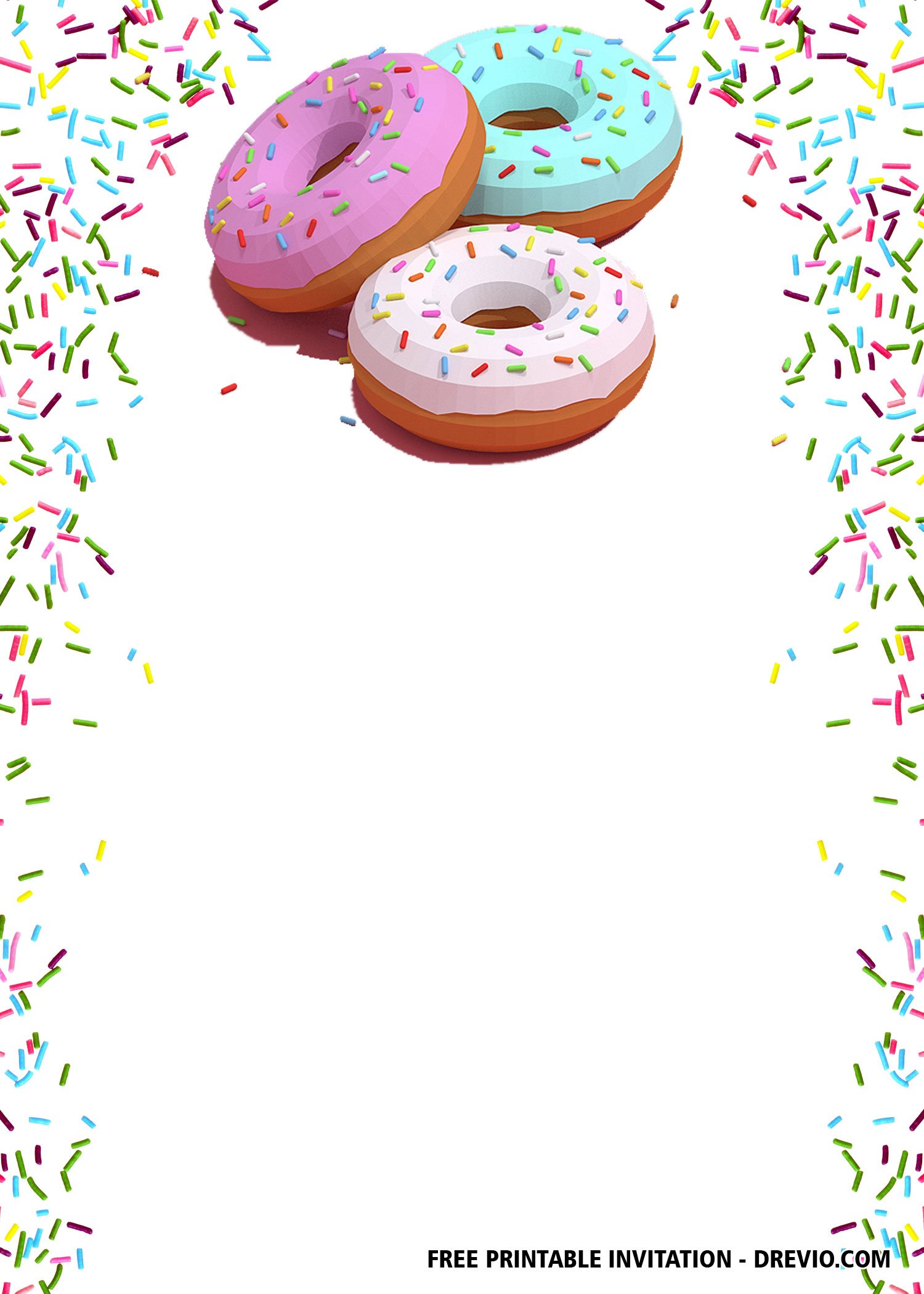 EDITABLE Donut Grow Up Birthday Invitation 4