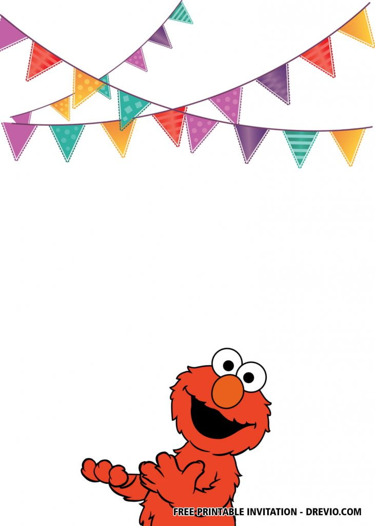 Elmo Invitation Sesame Street Invitation
