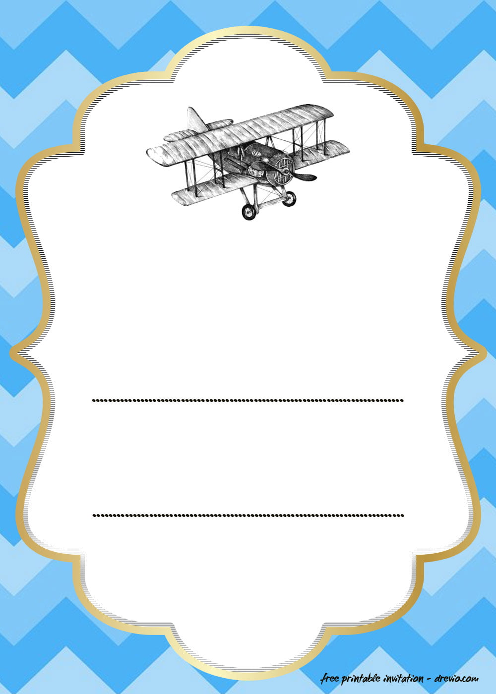 FREE Airplane birthday invitation 8