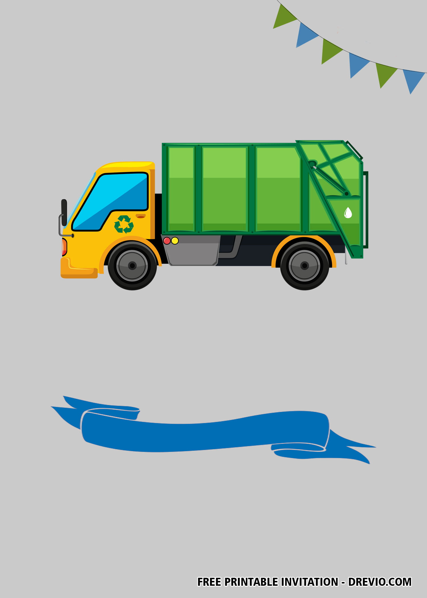 Garbage Truck Invitation 1