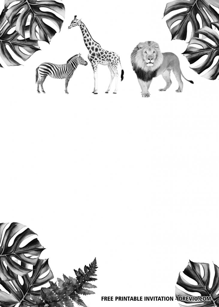 Jungle Safari invitation 1