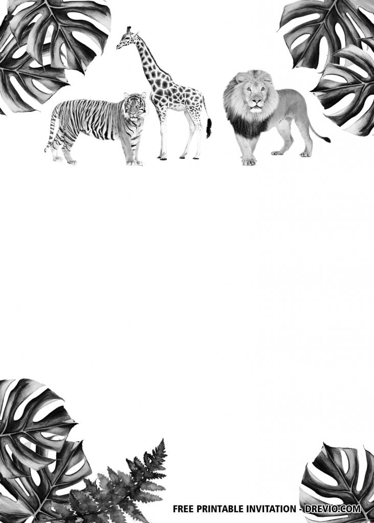 Jungle Safari invitation 2