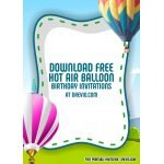FREE Printable Hot Air Balloons Invitation Templates