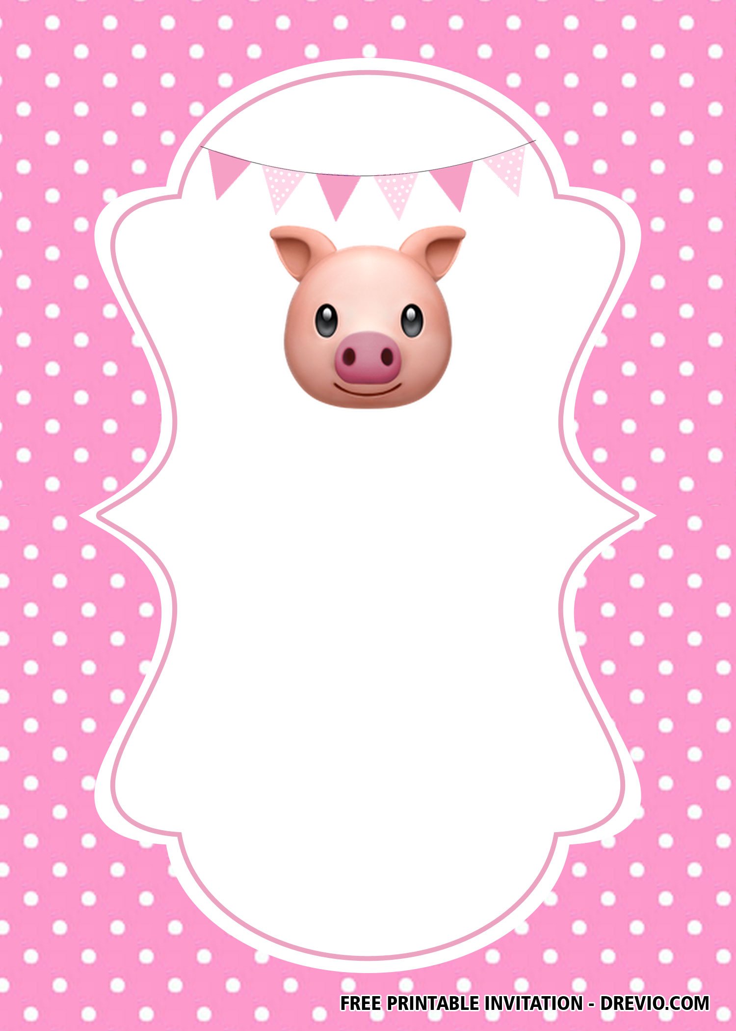 Pig Birthday Invitation 4