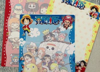 Treasure hunt themed One Piece invitation card with Straw Hat crew styling and adventurous sea voyage elements