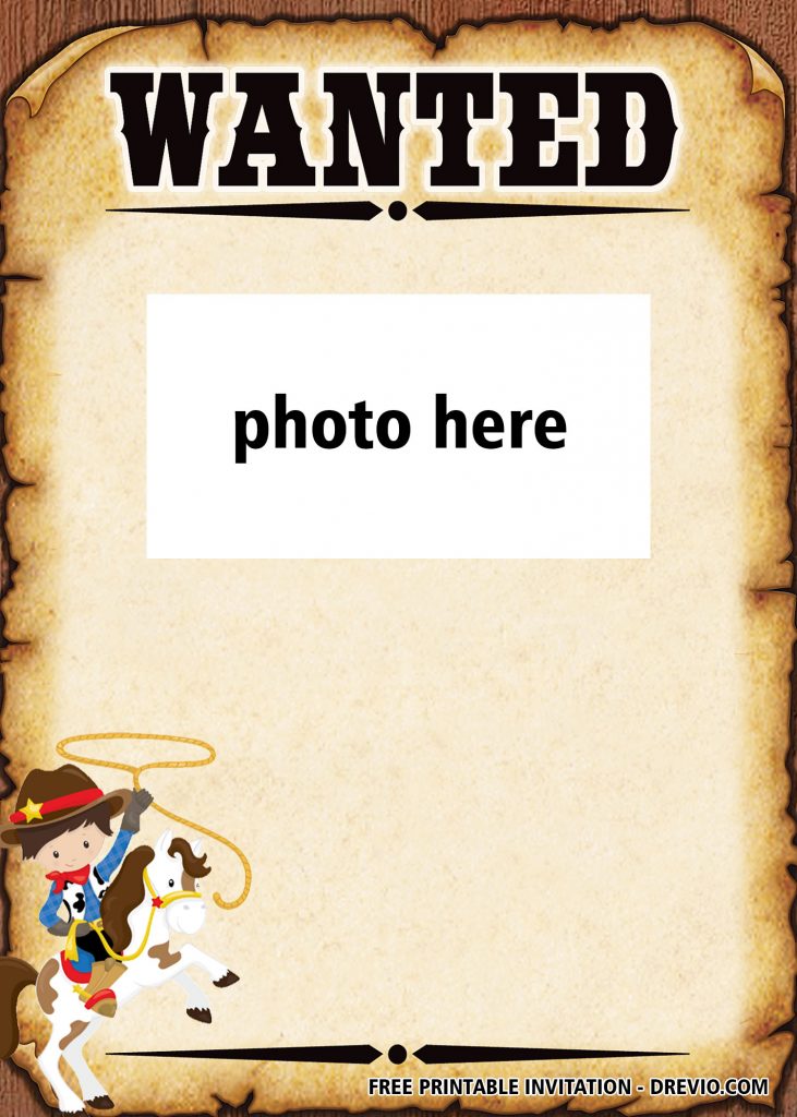 Wanted Poster Invitation